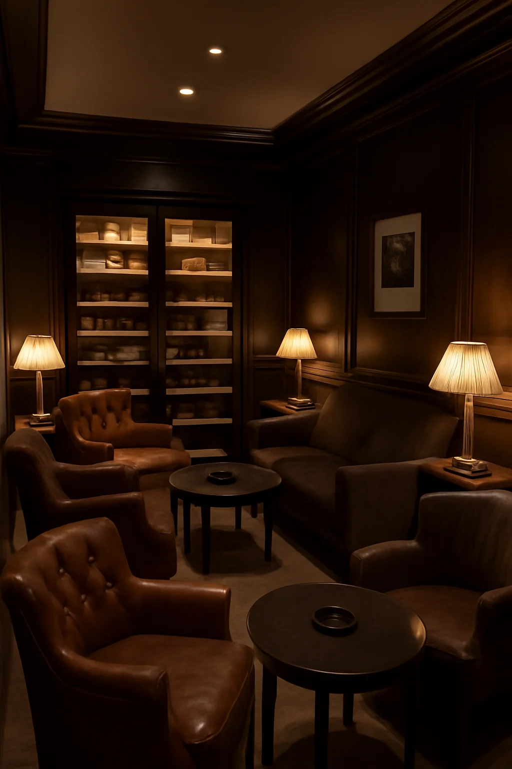 fumoir aménagé du Phoenix Bar avec assises confortables et ambiance feutrée